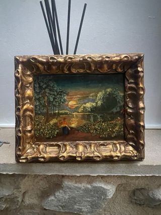 pieza única oleo impresionista 1914