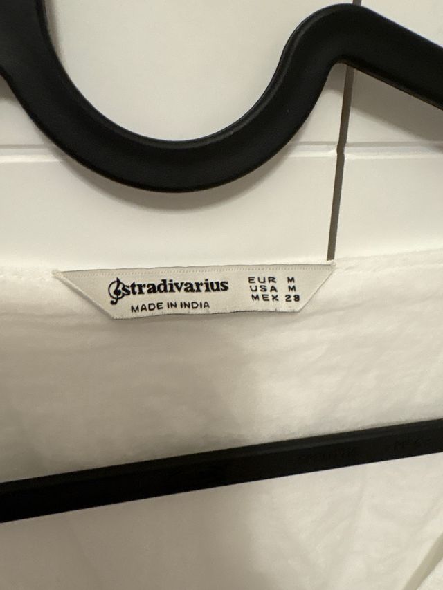 Vestido corto blanco Stradivarius Talla M