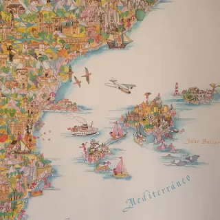 Antiguo mapa turístico ilustrado de España