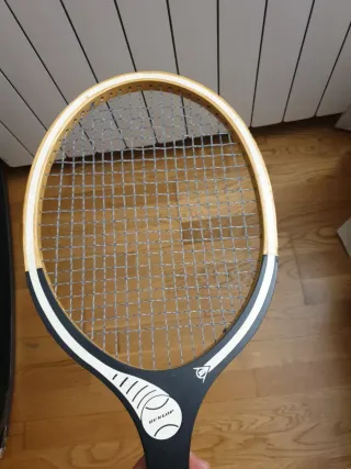 Raqueta antigua Dunlop Comet Madera