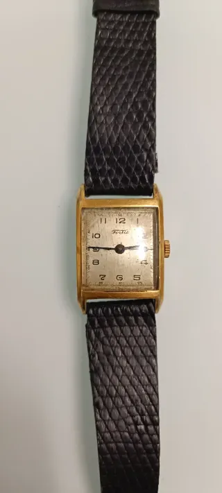 Reloj Fortis chapado en oro Vintage Antiguo