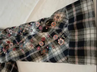 Blusa kimono cuadros mujer