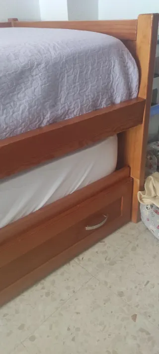 Cama nido madera pino con cajones