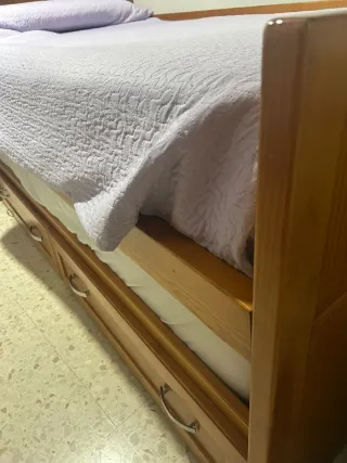 Cama nido madera pino con cajones