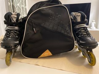 Patines en línea Fila Talla 44 + Mochila