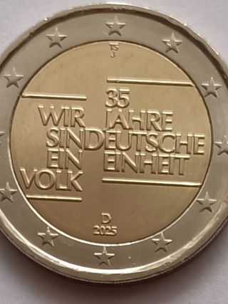 2 euros 2005, 35 años Unidad Alemana, Ceca J, S/C