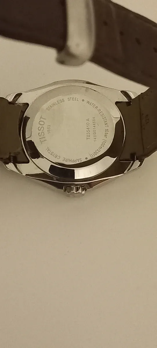 Reloj Tissot Cuero Marrón y Plata