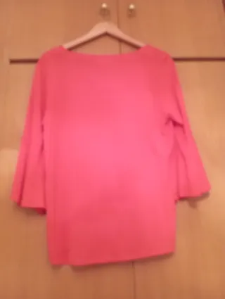 Blusa rosa manga acampanada