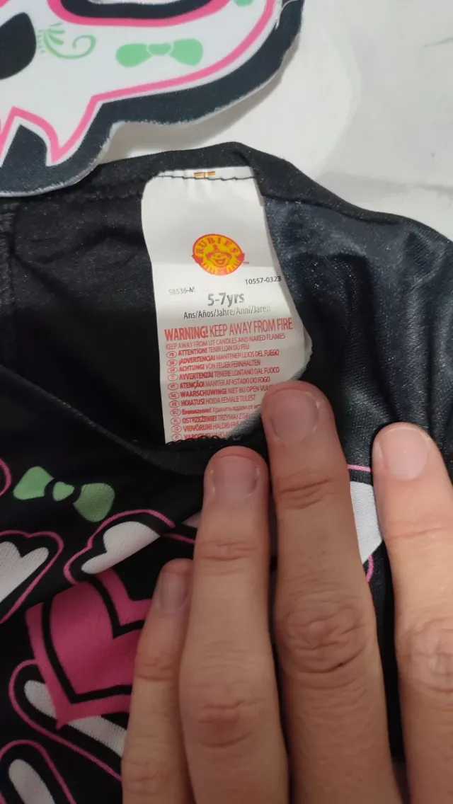 Disfraz Esqueleto Niña con Máscara