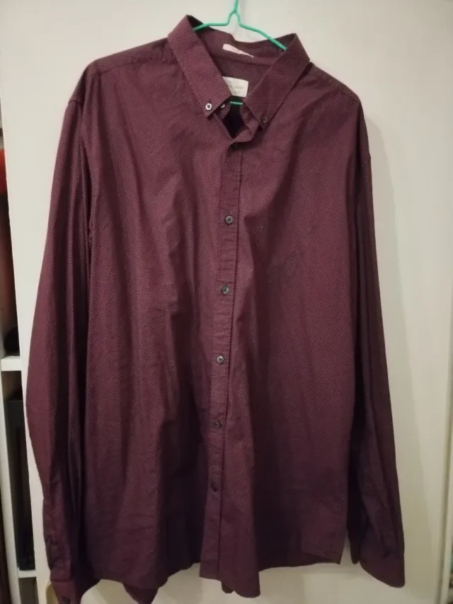 Camisa burdeos estampada