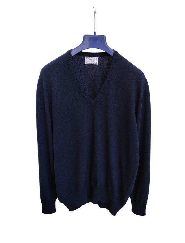 John Laing Maglione 100% Cashmere Blu XXL