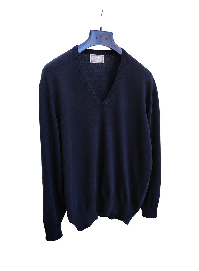 John Laing Maglione 100% Cashmere Blu XXL