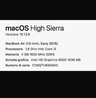 MacBook Air 13 2015 Argento