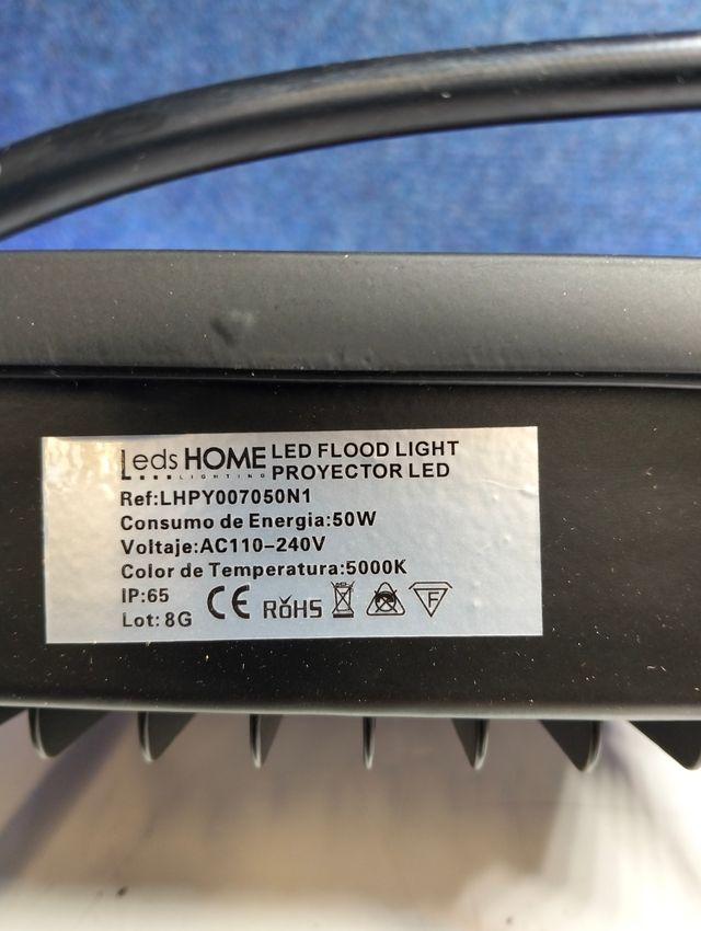 Proyector LED 50W 4500lm 5000K IP65 Exterior LedsHome