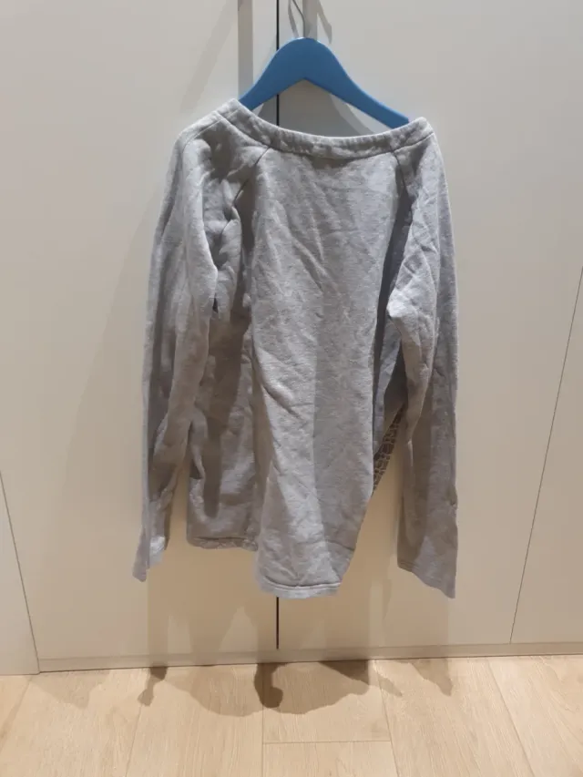 LA CITY Sudadera Gris Bordada Talla S