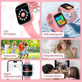 Reloj inteligente para niños 4G Rosa