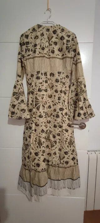 Vestido Hoss Intropia estampado beige y marrón