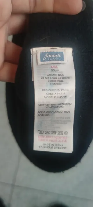 Cappello blu per bambini 4-5 anni