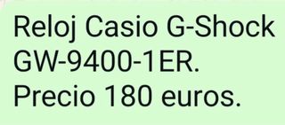 Reloj Casio G-Shock GW-9400-1ER