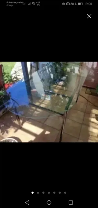 Mesa comedor cristal ovalada