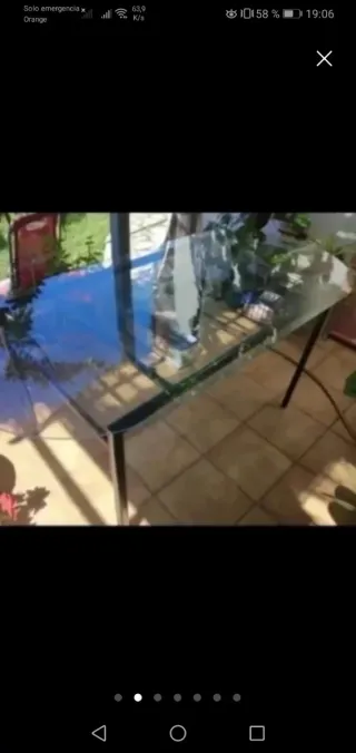 Mesa comedor cristal ovalada