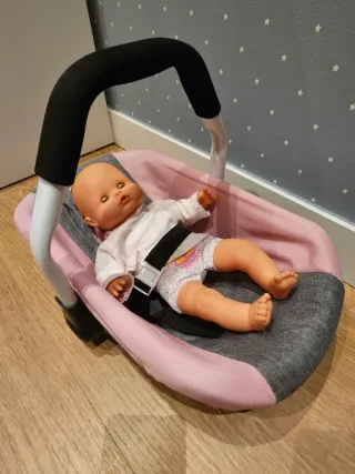 Cuna y porta bebé PequeBB rosa