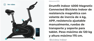 Bicicleta Indoor Drumfit 4000 Cecotec