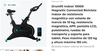 Bicicleta Estática Drumfit Indoor 10000 Cecotec