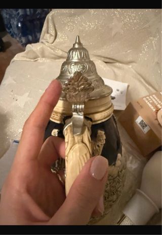 Boccale in ceramica decorato