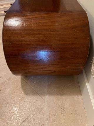 Banco de teca diseño oriental espiral