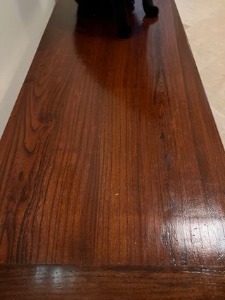 Banco de teca diseño oriental espiral