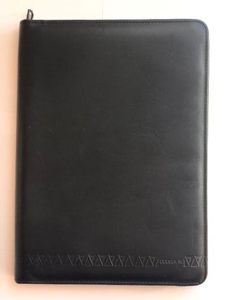 Astuccio portadocumenti vintage nero Made in Italy