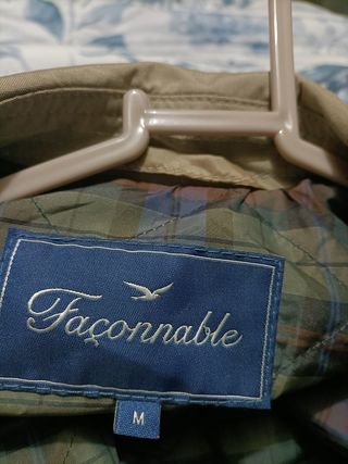 Gabardina Faconnable Hombre Talla M Beige