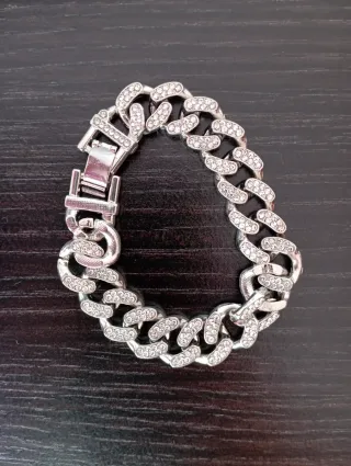 Pulsera eslabones con pedrería