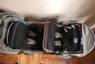 Carrito gemelar plegable