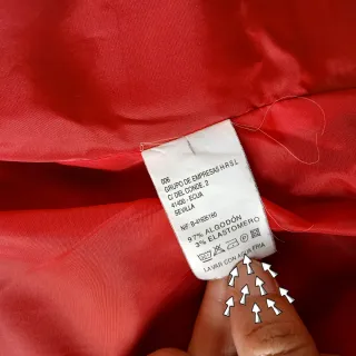 Chaqueta Blazer Precchio azul marino detalles rojo