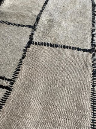 Alfombra Patchwork Zara Home Beige y Negro
