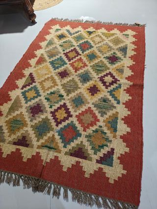 Tappeto in juta multicolore Kambal