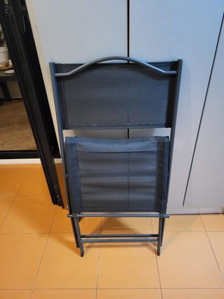 Silla plegable gris antracita