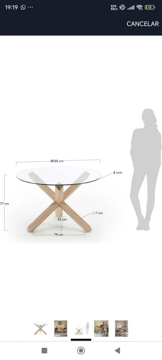 Mesa comedor redonda Kave Home