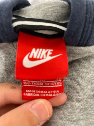 Sudadera Nike Azul y Gris con Cremallera