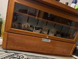 Mueble TV madera y cristal