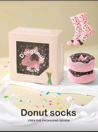 Calcetines Divertidos Donut Talla Única