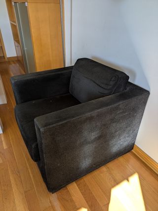 2 poltrone singole nere