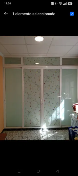 Marco 4 puertas correderas aluminio