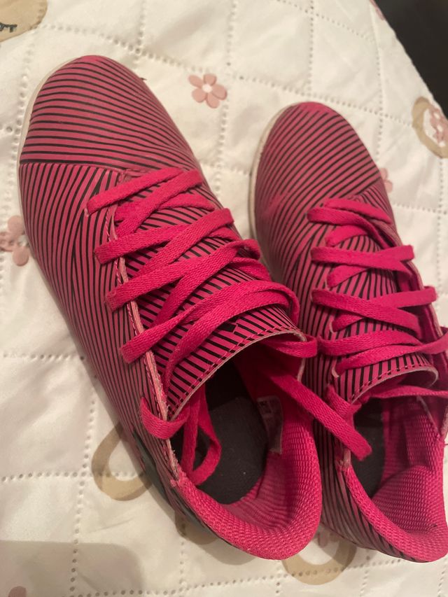 Zapatillas de fútbol sala rosa T 33