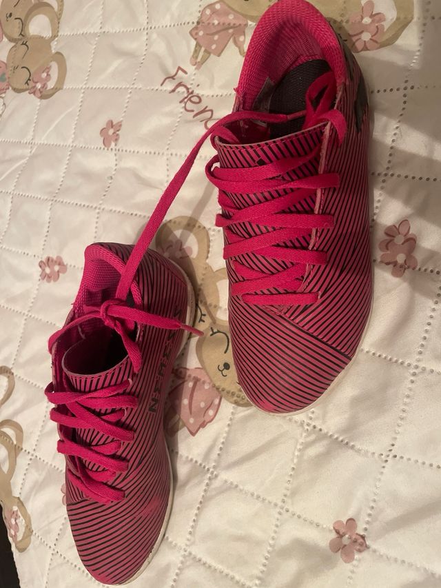Zapatillas de fútbol sala rosa T 33
