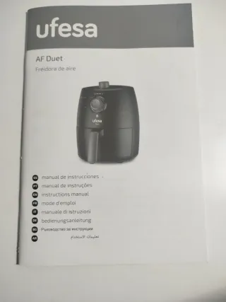 Freidora de Aire Ufesa Duet 1200W 2L