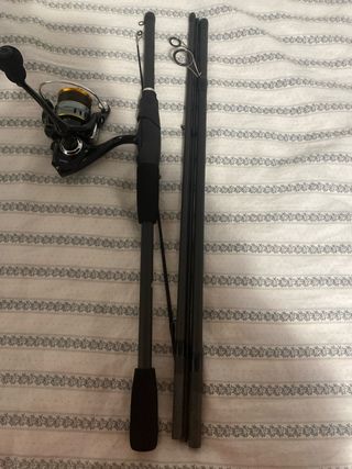 Caña de pescar y carrete