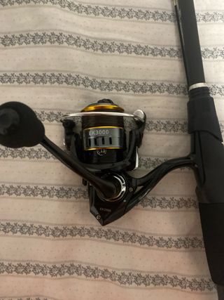 Caña de pescar y carrete